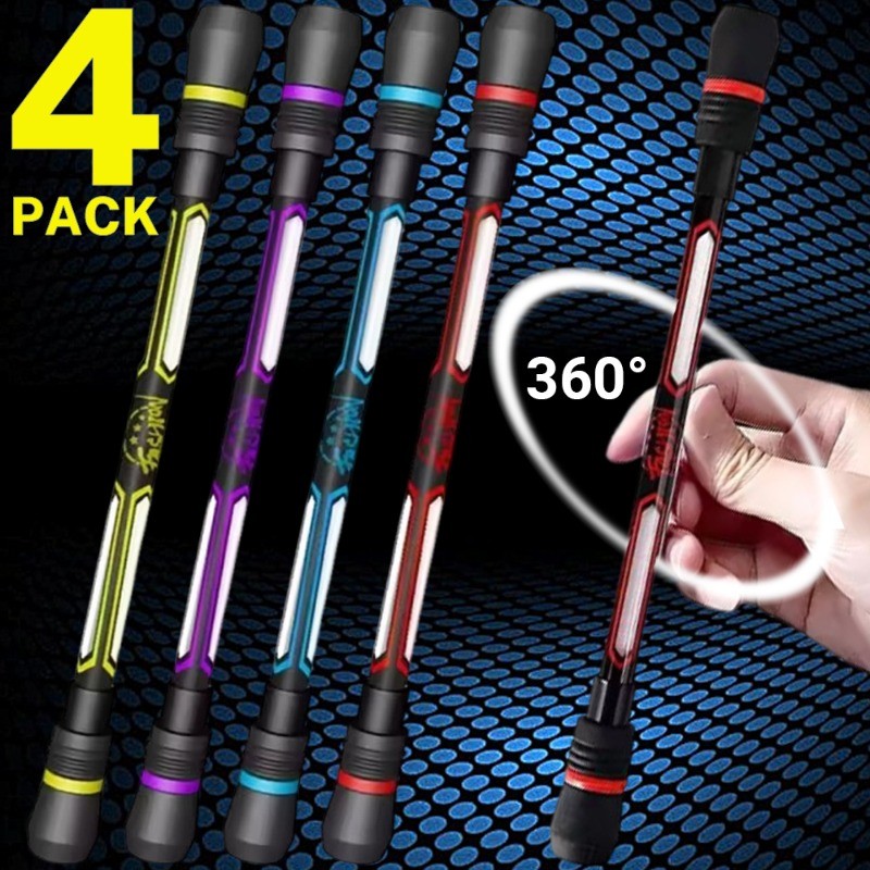 

4/1Pcs Spinning Pen Rolling Finger Rotating Pen Gaming Trick Pen Stress Releasing Brain Training Toys for Kids Adults Students