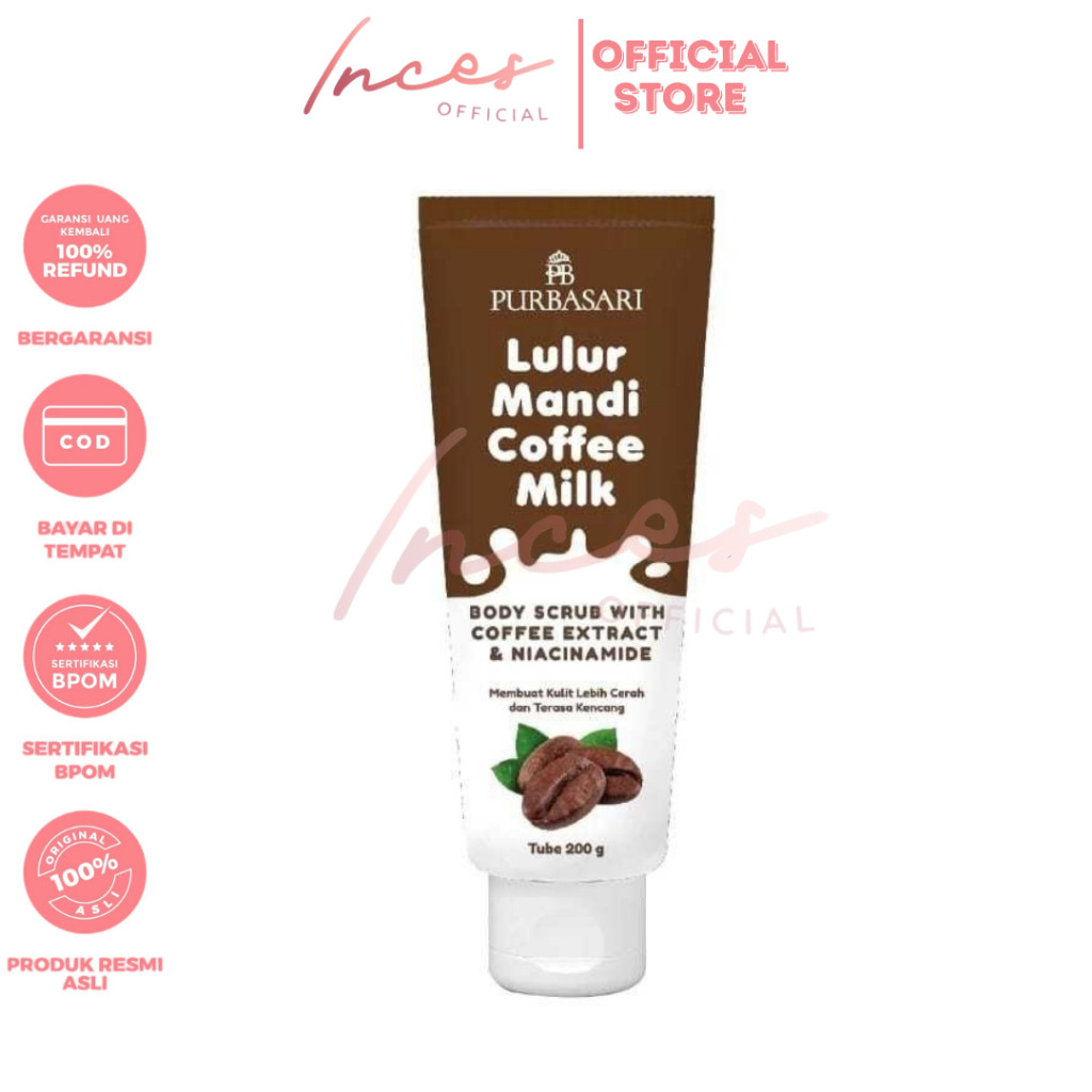 FS  - PURBASARI Lulur Mandi Coffe Milk 200GR Tube