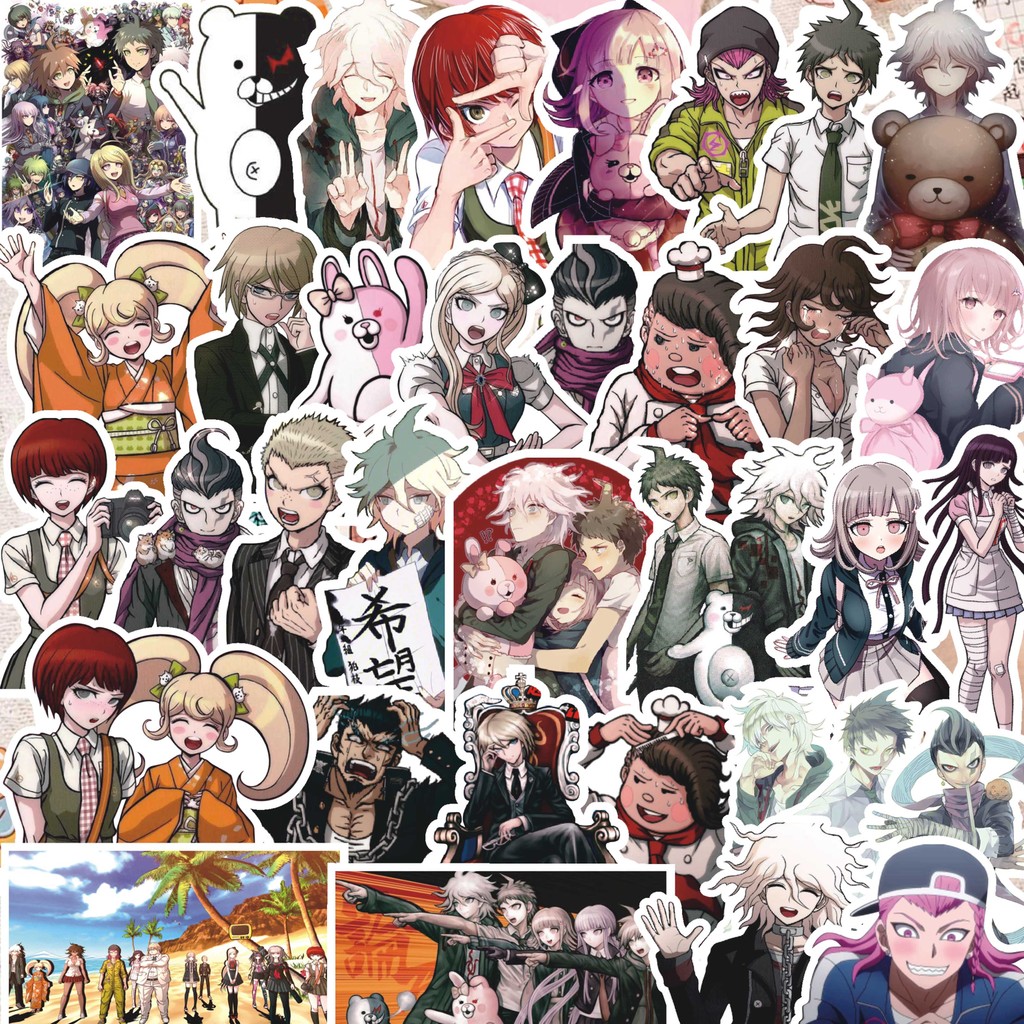

60/80Pcs Danganronpa Enchanting Animation Cutting Book Sticker Daily Necessities Expression Bag Decoration Mobile Phone Case Skateboard Water Cup Graffiti Decal