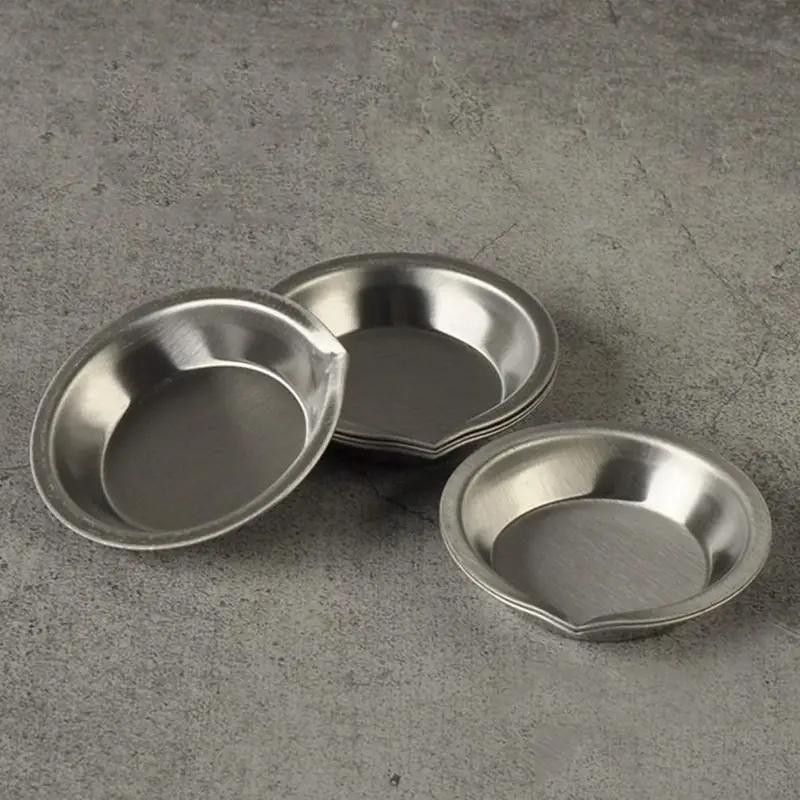 

2025 New2025 New 12Pcs Makeup Palette Stainless Steel Small Round Paint Tray Artist Watercolours Mixing for