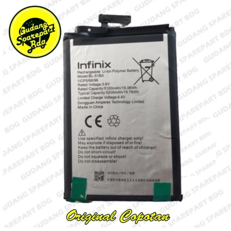 Baterai Infinix Note 8 X692  Note 8i X683 BL-51BX Original Copotan