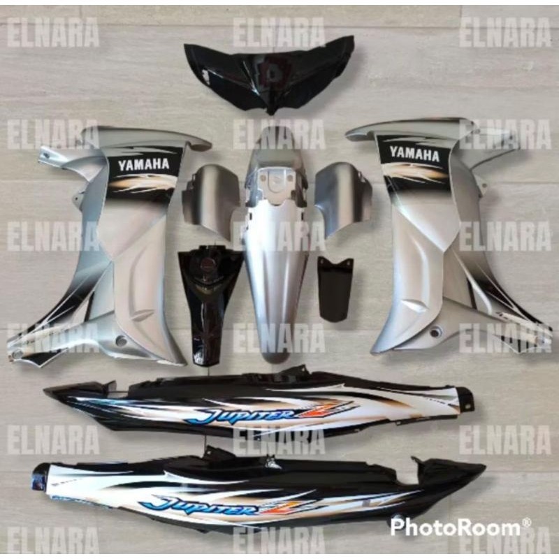 Body Yamaha Jupiter Z Burhan Fullset Body Halus Warna Silver Hitam A1