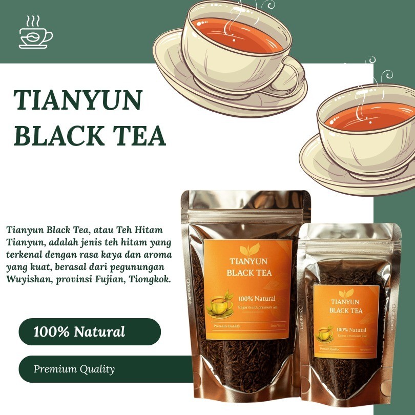 

Tianyun Black Tea 50gr/25gr Teh Hitam Premium