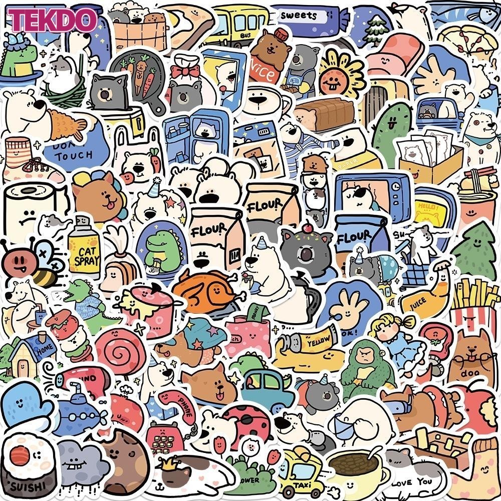 

Stiker Kartun Lucu Aesthetic - Cute Cartoon Stickers for iPad Case, Handphone, DIY Scrapbook Journal, Decoration Doodle Art - Waterproof Sticker Sheet