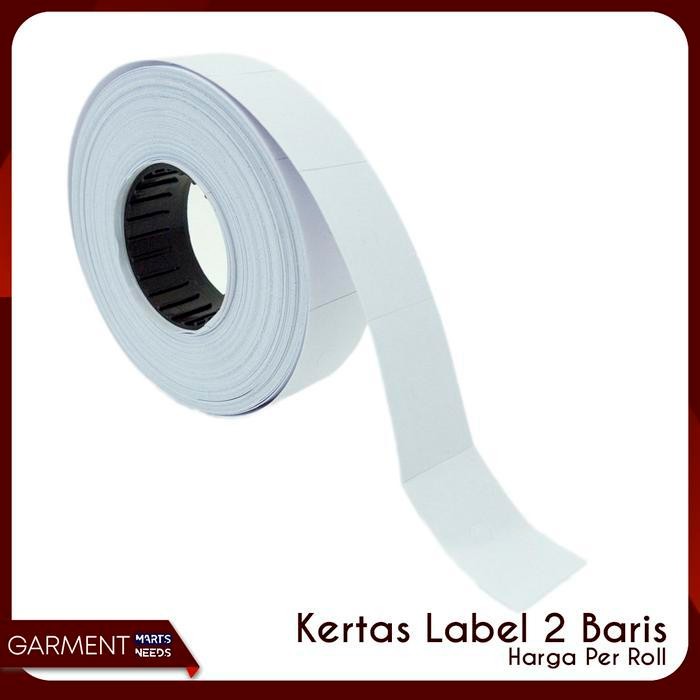 

[Barang Baru] PROMO Isi Label Harga 2 Baris 1 Roll Alat Price Labeller Refill - Putih Paling Laris