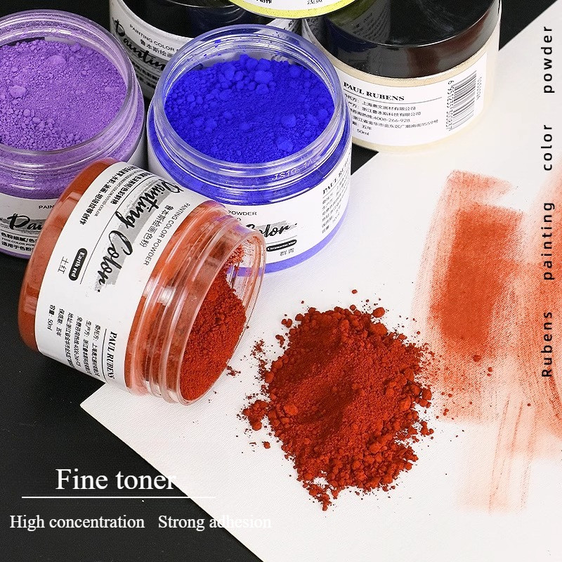 

50ml Painting Color Powder Pigment Brightly Color Moisture-proof Seal for Sketch Watercolor Oil Painting Tempera Creation