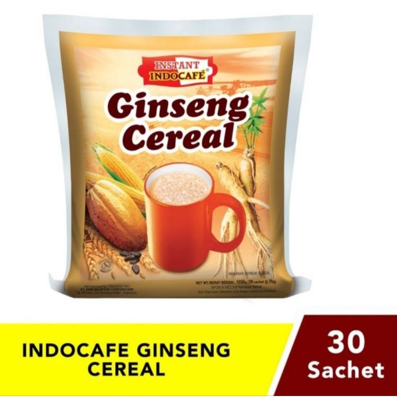 

indocafe ginseng cereal 30sachet harga termurah exp lama