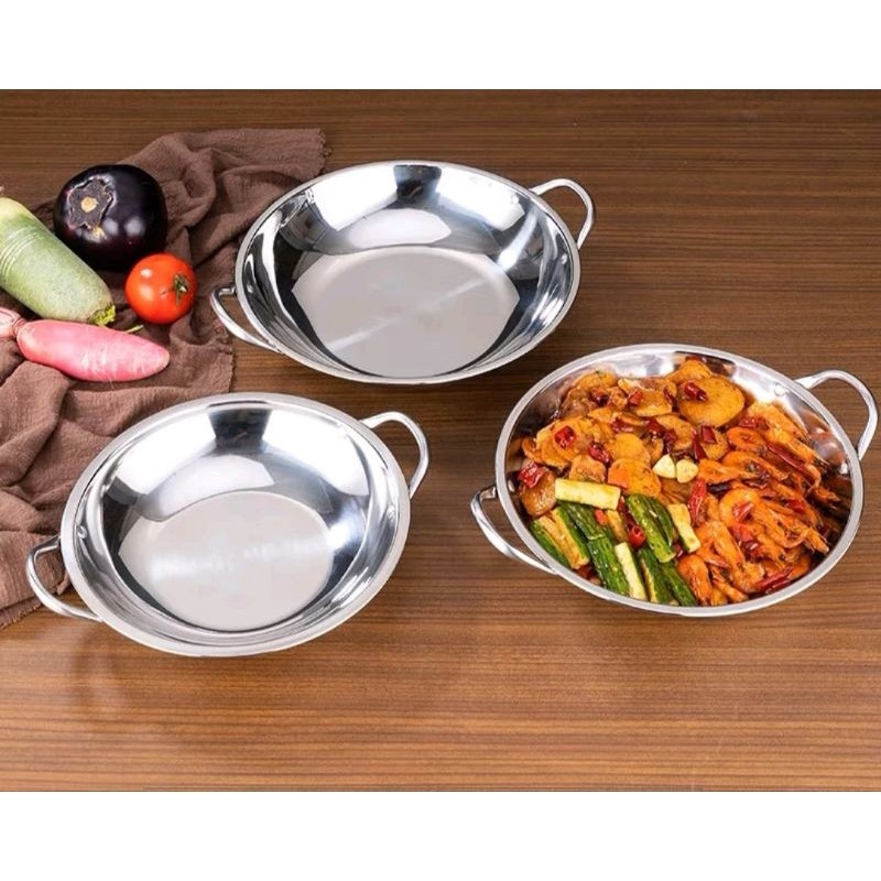 Wajan mini stainles anti lengket / kuali mini piring prasmanan