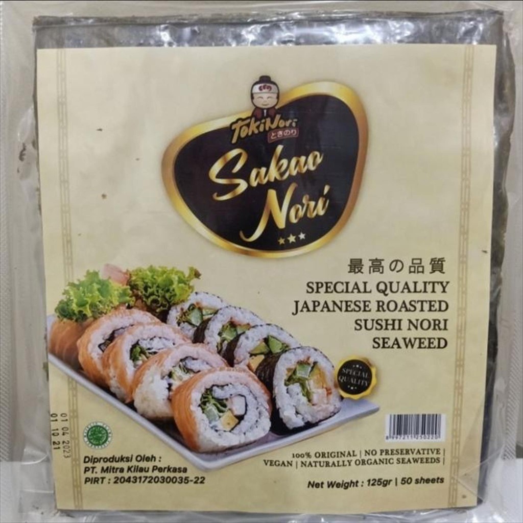 

SAKAO NORI 50 SHEET LEMBAR SUSHI NORI - TOKINORI