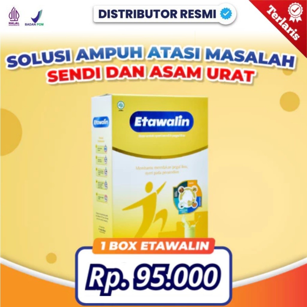 

ETAWALIN - Susu Kambing Asam Urat Atasi Nyeri Sendi Tingkatkan Kepadatan Dan Kesehatan Tulang 200g