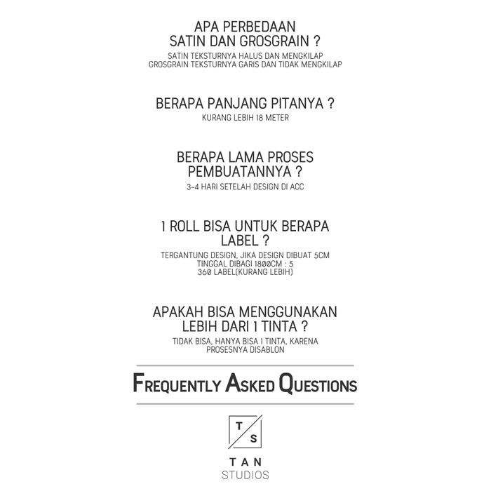 

[ECERAN] Label Pita Sablon Satin dan Grosgrain - Satin 1.3CM