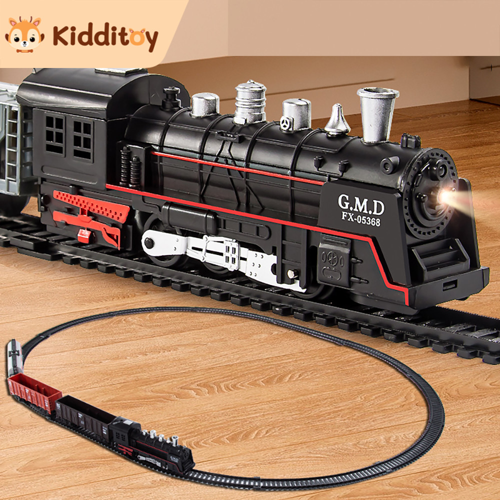 SEVS.QOR kidditoy Mainan Kereta Api Elektrik Rail King Kereta Api Panjang Kereta Api Rel Mainan Rail