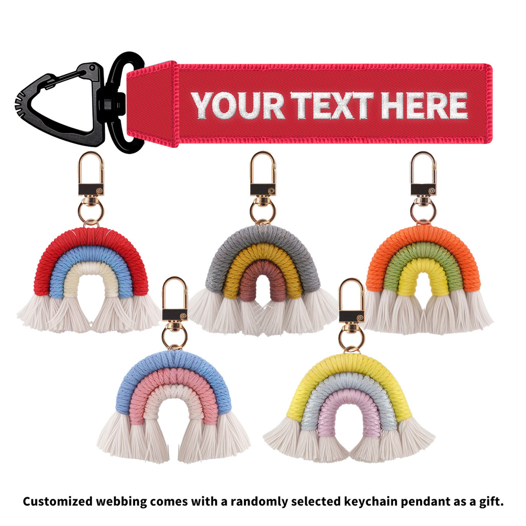 

Personalized keychain, custom name number tag, key ring accessories, embroidery keyring for luggage，crate，belt，gear，keyring