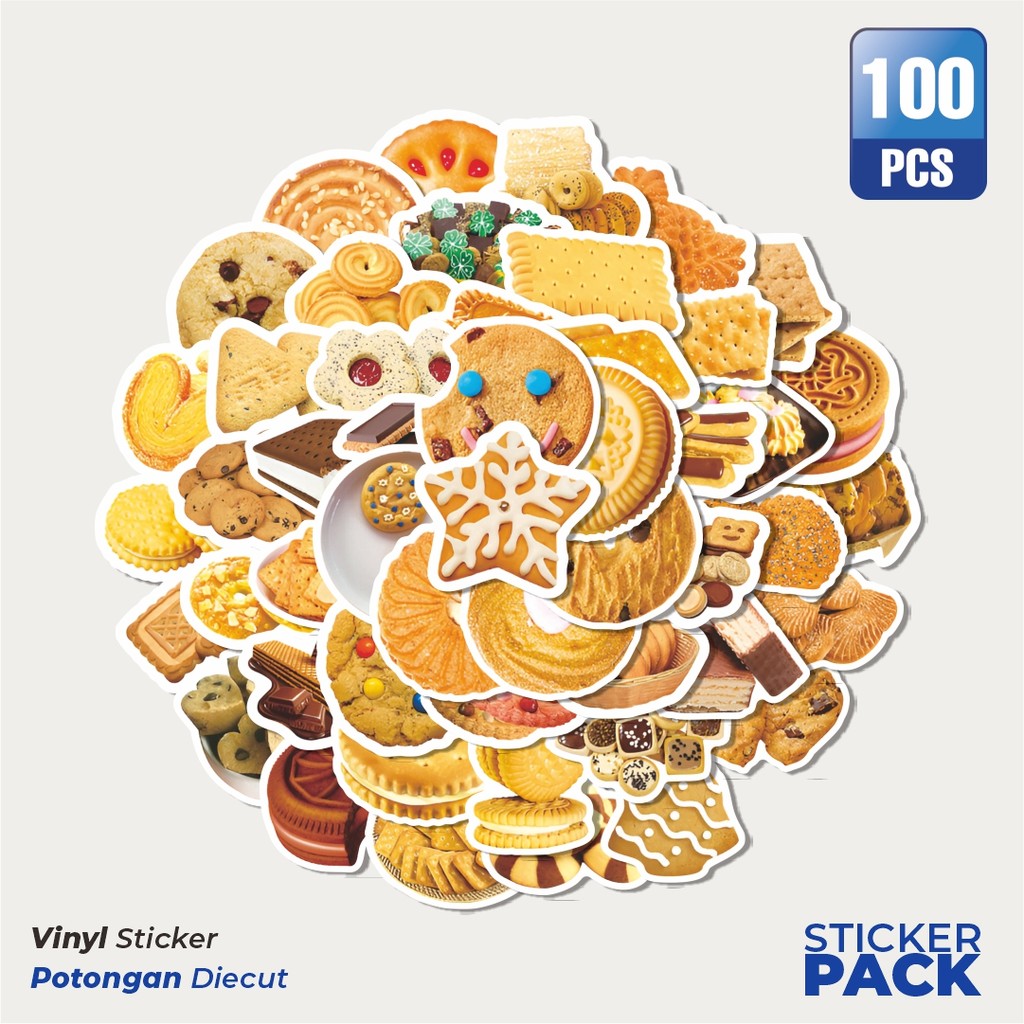 

Super Hemat! 100 PCS Stiker Chinese Delicious Cookies [Kue Lezat Cina] Waterproof Aesthetic- Untuk Laptop, Motor, dan Helm - Paper Stationery Pack