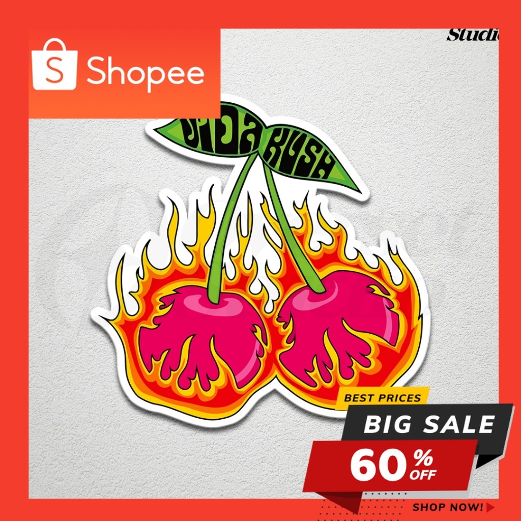 

(GRATIS ONGKIR & COD) Stiker Sticker Flaming Cherries / Stiker Lucu Aesthetic / Sticker Vinyl Glossy / Vintage Retro Aesthetic Sticker / Sticker Band / Stiker Brand Lokal / Stiker Satuan / Sticker Custom / Sticker Helm / Stiker Tumbler / Stiker Anti Air