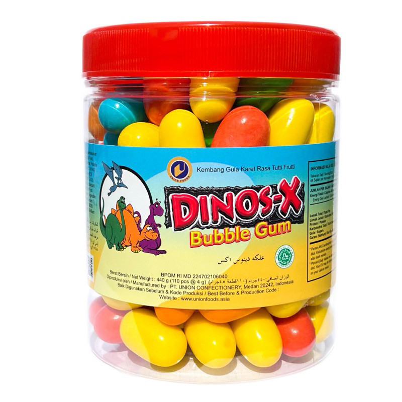 

Dinos-x Bubble gum isi 110 pcs / Permen karet dinos x 110pcs JR