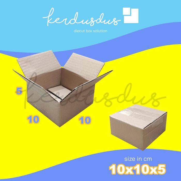 

10x10x5 cm kardus box karton kotak packing packaging POLOS SHEET