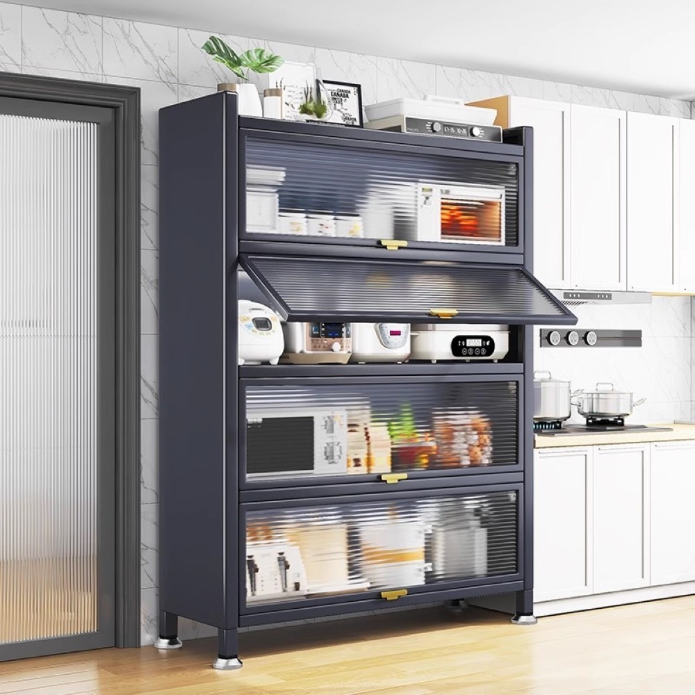 Rak Makanan Tertutup Kaca Lemari Dapur Rak Dapur Minimalis Lemari Dapur Lemari Piring Besi Rak Dapur