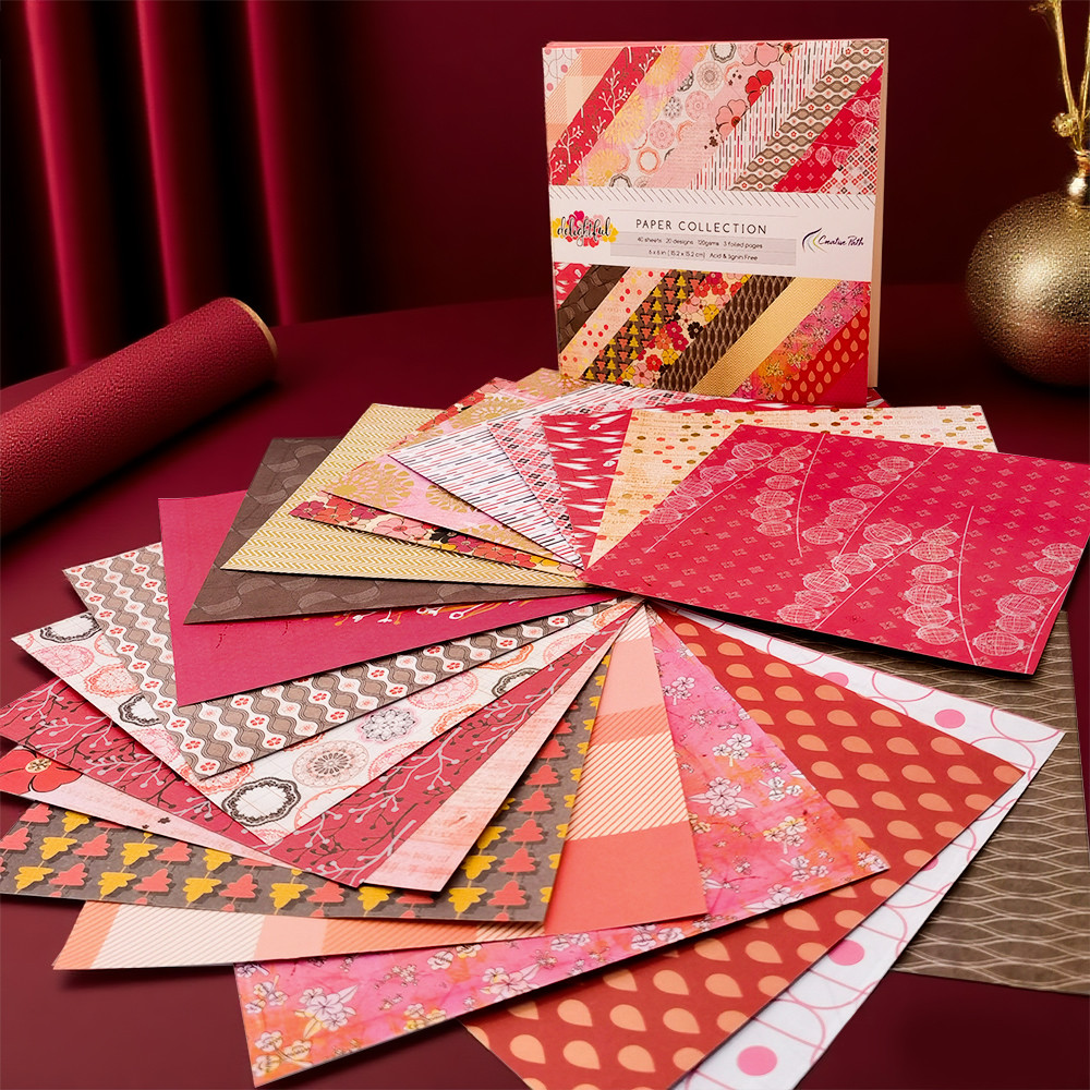 

Creative Path 6"x6 Inch Scrapbooking Supplies Flower Pattern Crafts Designer Papers Journaling Materials Background Origami Pack