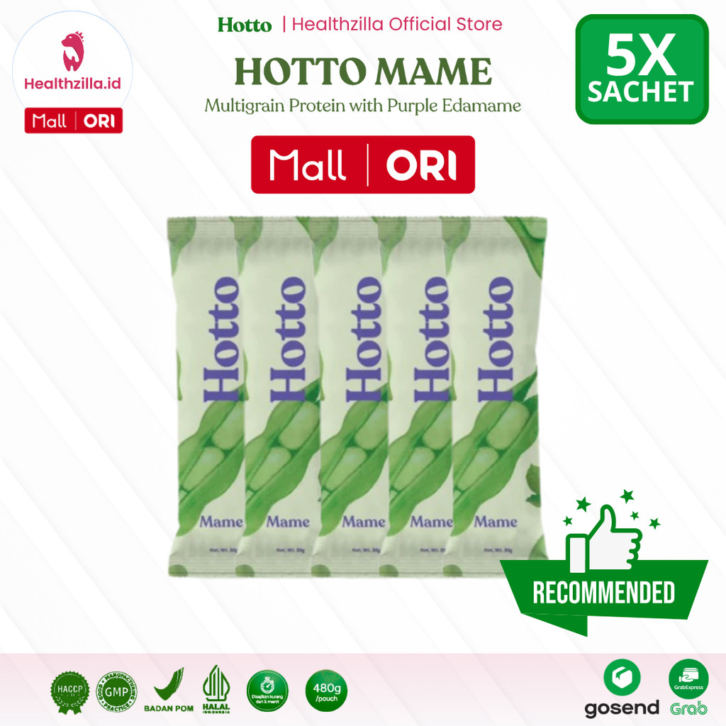 

[FLASH SALE] Hotto Mame 5 Sachet Protein Multigrain with EDAMAME Official Store Jakarta BPOM & HALAL