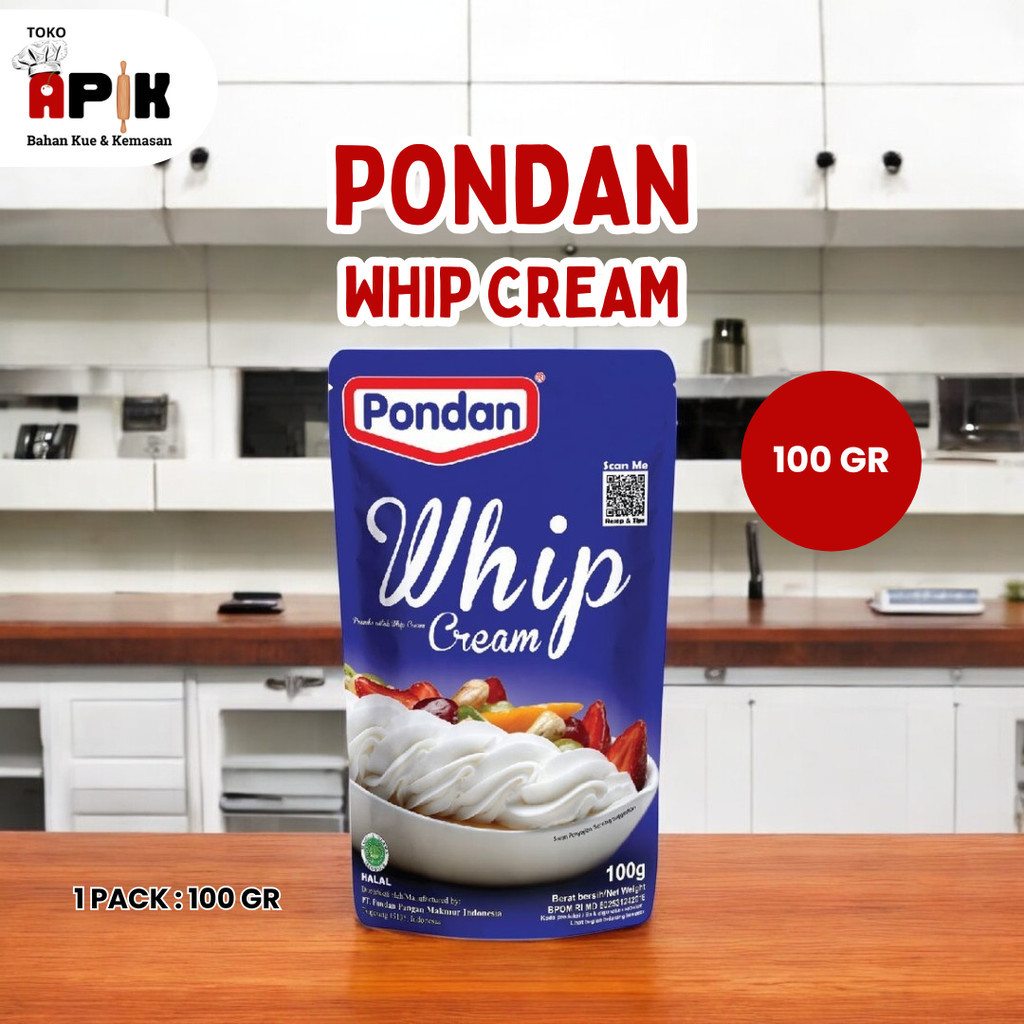 

Pondan Whip Cream 100g 200 gr / Premiks Whipping Cream Powder / Krim Kocok