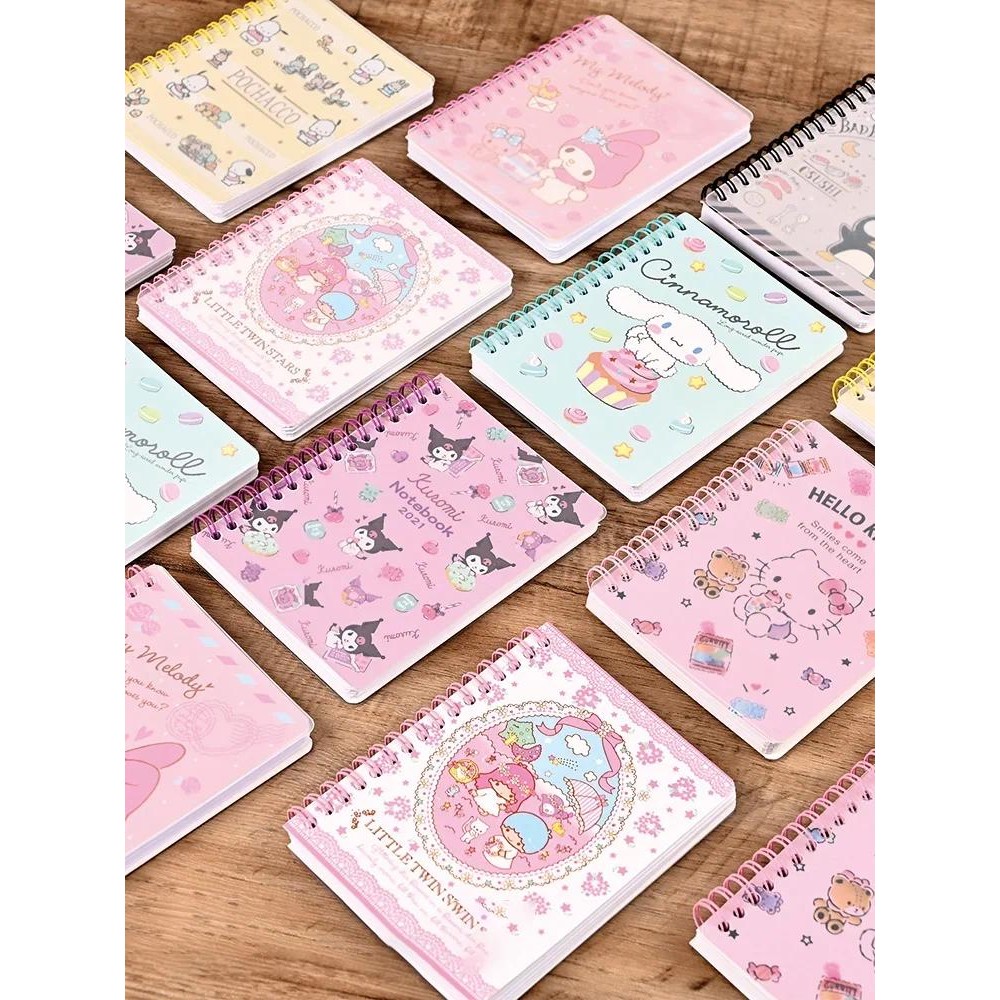 

Sanrio Otoon Coil This Pochacco Hand Ledger Kuromi Notepad Color Inside Pages Student Diary Student Gift Notebook