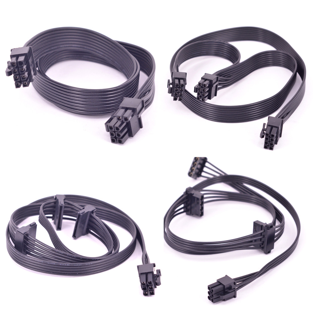 PCIe 6Pin 1 to 3 IDE SATA Cable GPU 8Pin to 2 Port 6+2pin for CORSAIR CS Series CS450M CS550M CS650M