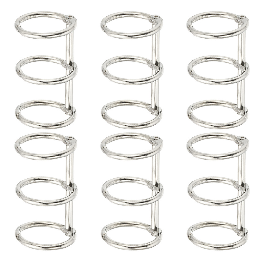 

3-20Pcs 25mm Metal Loose Leaf Binder 3 Rings Binding Clip Notebook Binder Ring Clips Album Circle Clips School Office Supplies