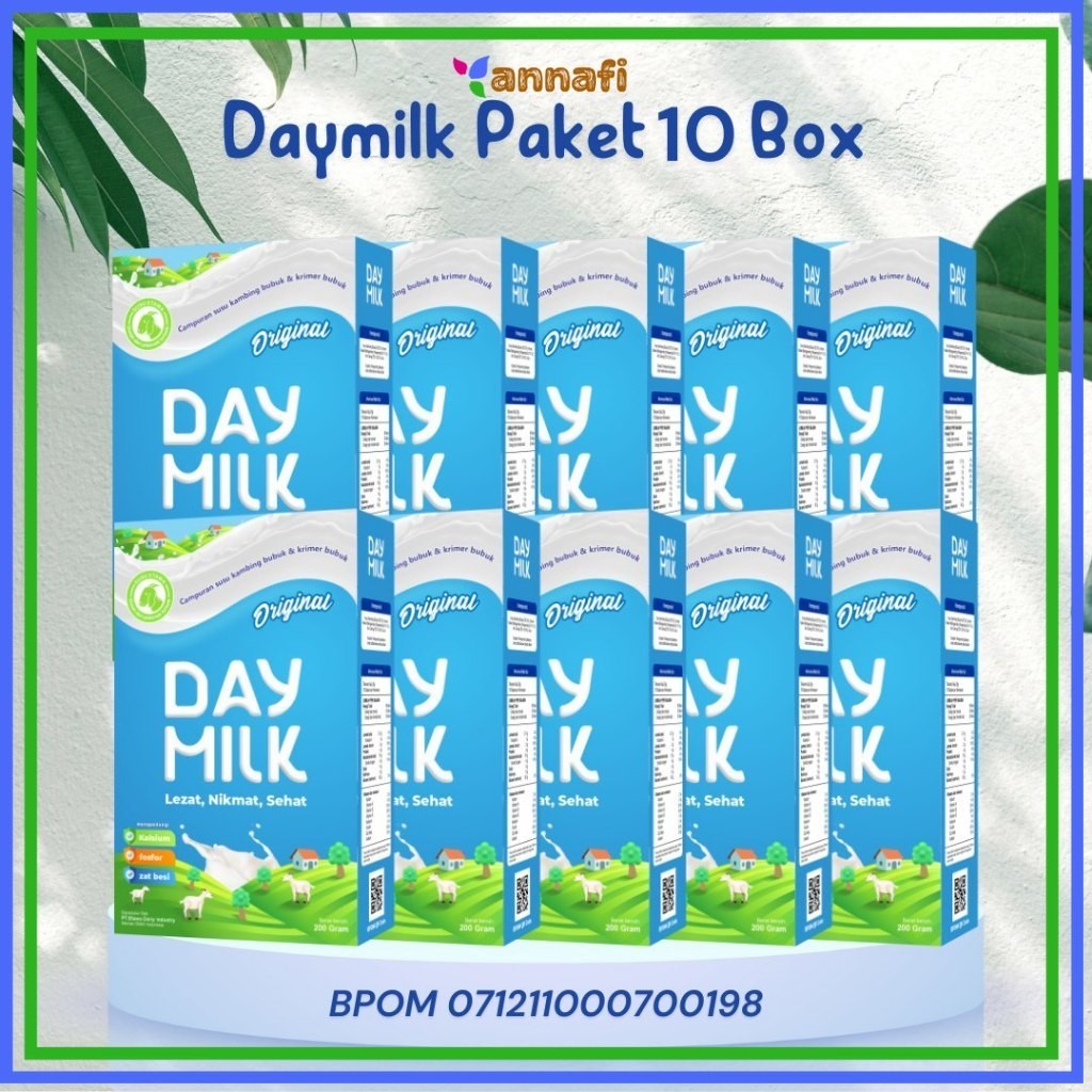 

DAYMILK Original - PROMO 10 BOX - Susu Kambing Etawa Obat Nyeri Sendi dan Asam Lambung - Halal dan BPOM