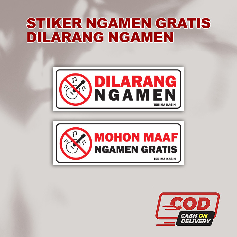 0011 STIKER DILARANG NGAMEN / STIKER NGAMEN GRATIS