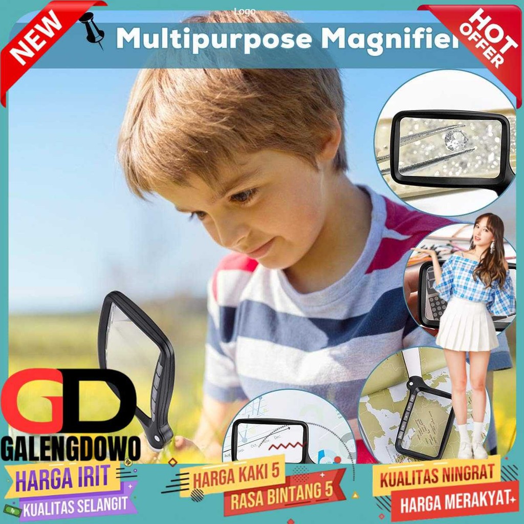 

TOBE Kaca Pembesar Handheld Magnifiying Glass Lup 3X with LED - 10863