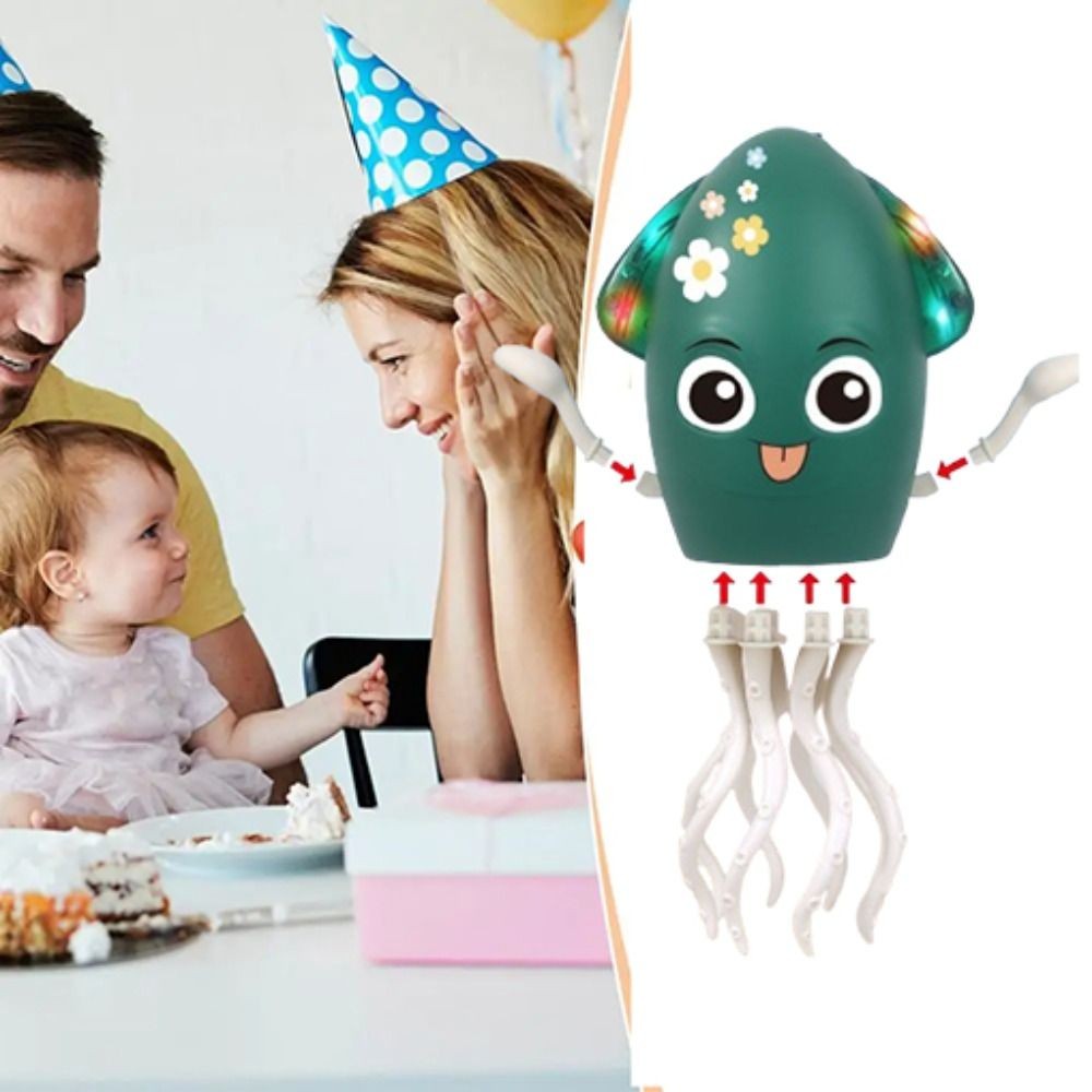 Plastic Dancing Octopus Toy Rechargeable Simulation Crawling Interactive Octopus Toy Flexible Movabl