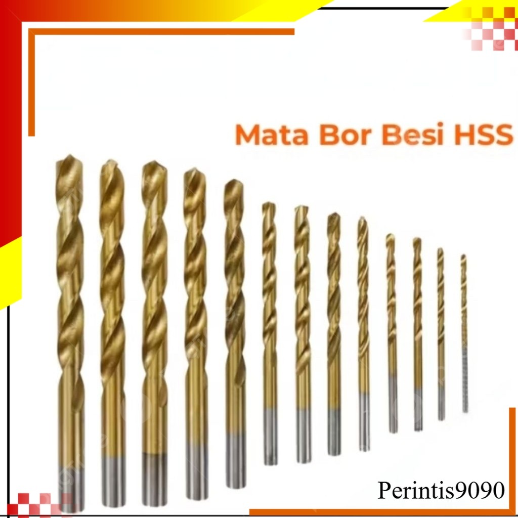 HSS-12MM Isi 1 pcs Mata bor besi ukuran 12 mm ujung mata bor runcing