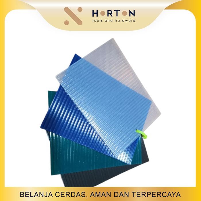 Fiber Plat Plastik Tutup Pagar Motif GARIS-GARIS / Plastik Pagar - Putih