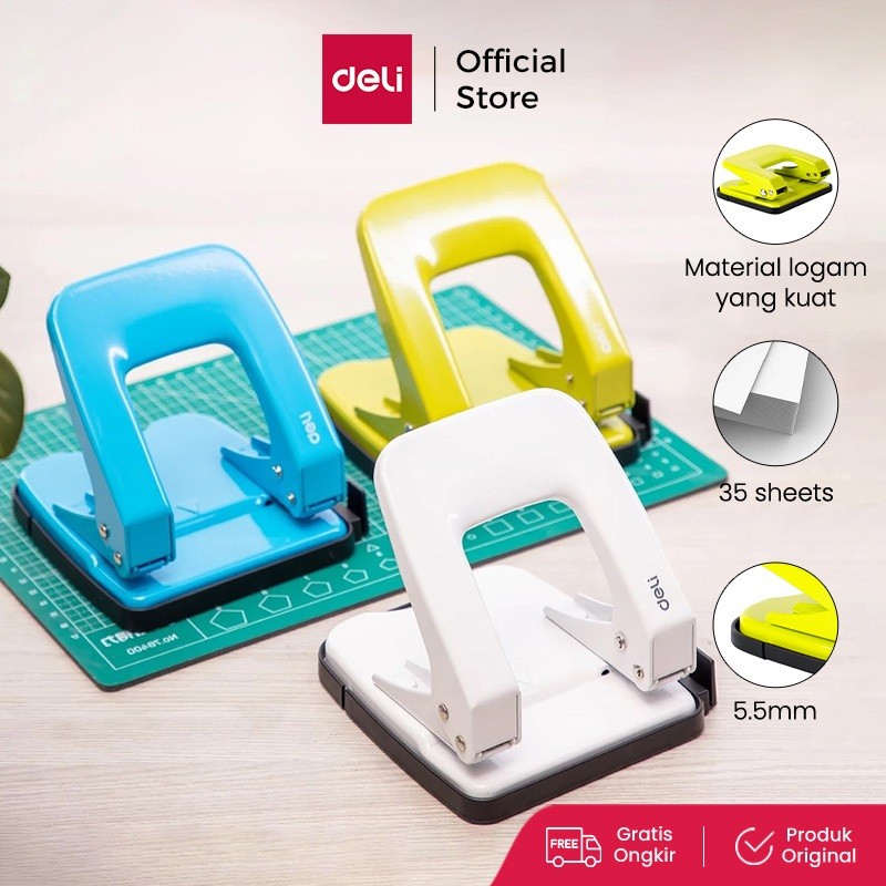 

Deli Pembolong kertas 35 sheets,80mm,Φ5.5mm E0138