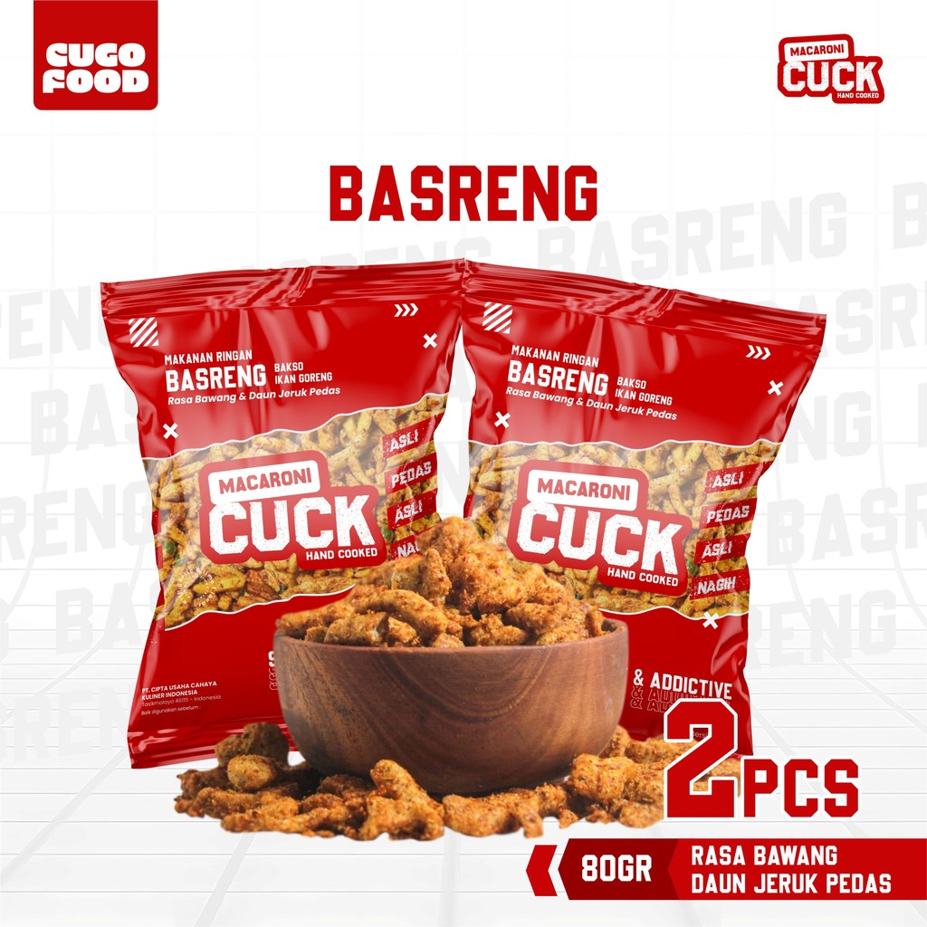 

Macaroni Cuck Basreng Pedas Daun Jeruk 2 pcs x 80 gr