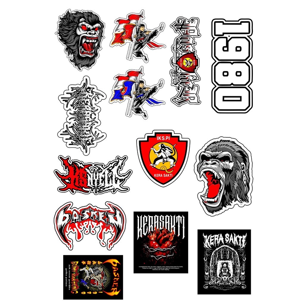 

Stiker Perguruan IKSPI Kera Sakti Isi 13 Pcs Sticker By Undersige