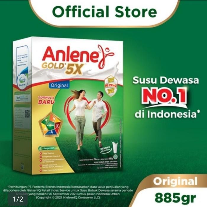 

[Promo] Anlene Gold Plus 5X Original 885 Gram 885Gram / Susu Lansia 900 Gram - 885gr Original