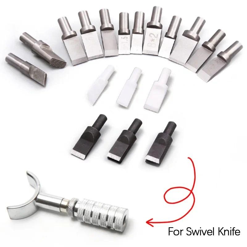 

Replace Knife Head for Leather Swivel Knife Carving Cutter, Standard Size Blades and Rotate Professional Leather Craftsman Tools