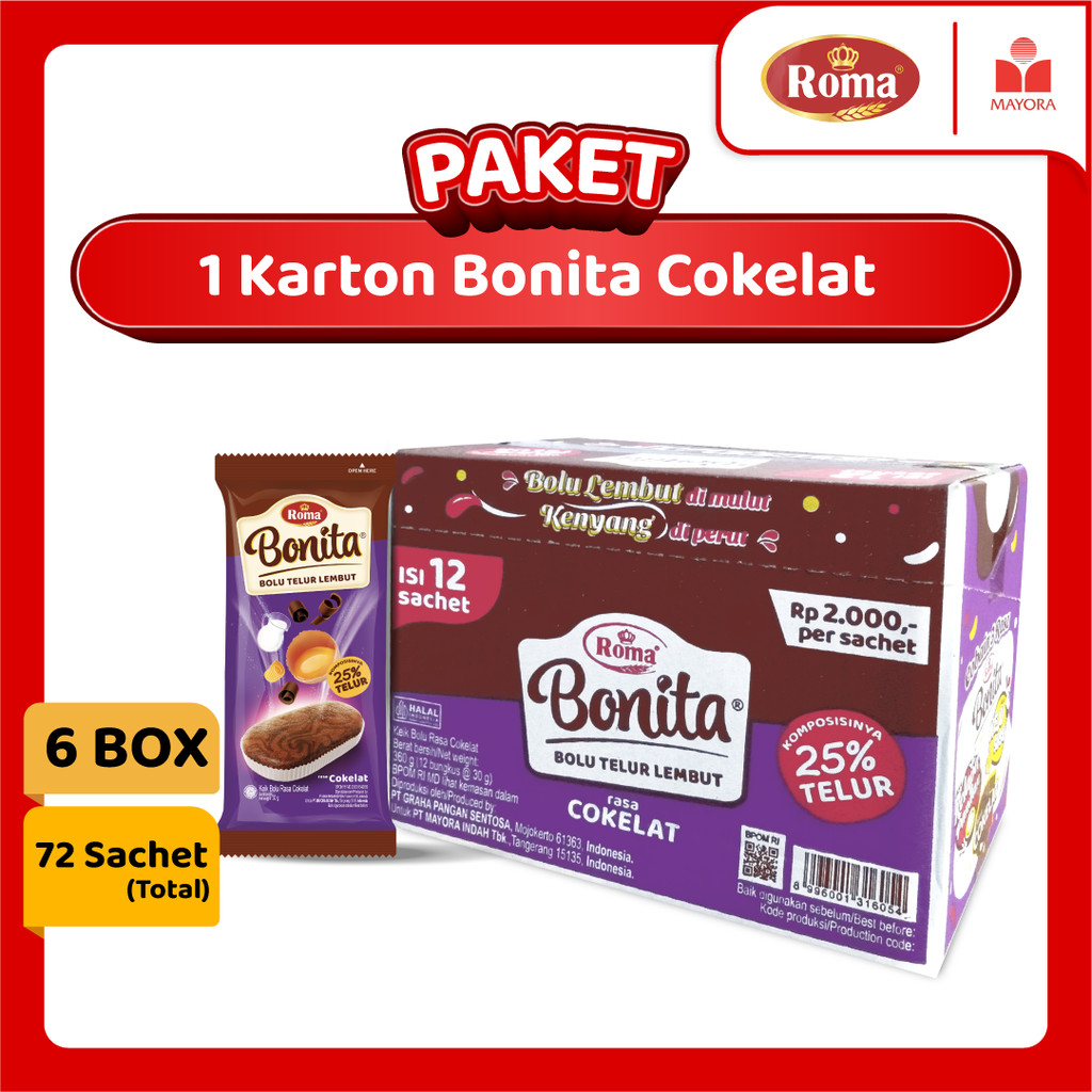 

Paket 1 Karton Roma Bonita Cokelat