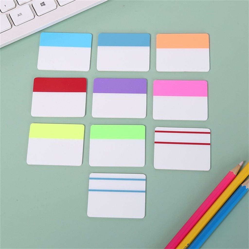 

Sticky Index Label Page Marking Portable Self-adhesive Reading Separation Stickers Notes Label Stationery School Office Supplies