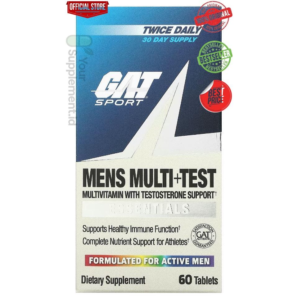 GAT Mens Multi vitamin + Test multivitamin pria testosterone USA - 60 Tabs