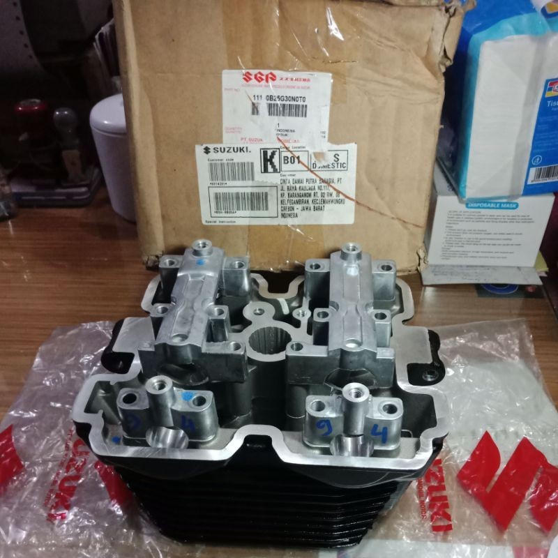 (HB) BLOCK BLOK CYLINDER HEAD 25G SATRIA FU 150 KARBU ORIGINAL ORI ASLI SUZUKI SGP 11100-25G40-000 F