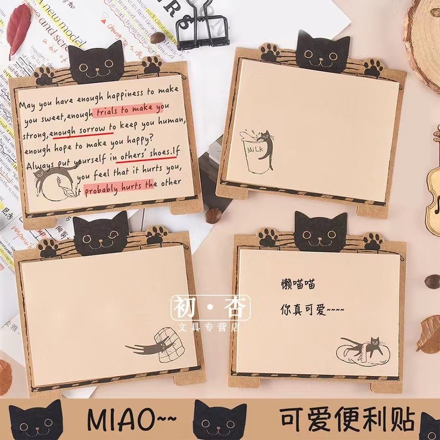 

40 Sheets Cat Sticky Stationery Notepad Office bookmark Sticky notes kawaii design Stickers in notebook Memo pad