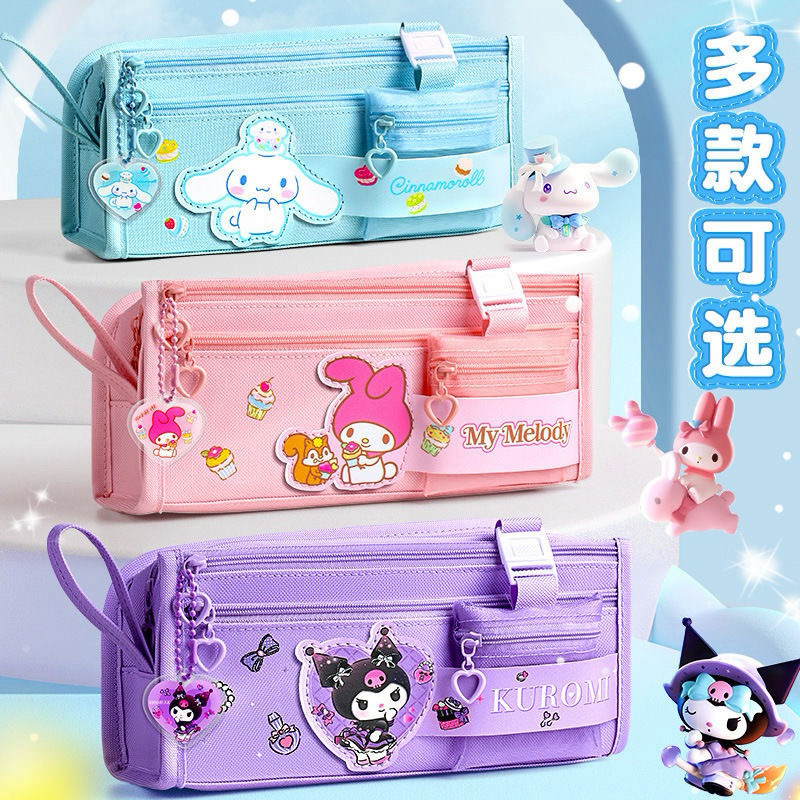 

SANRIO Pensil Case Kotak Pensil Anak Sekolah Kapaitas Besar Cinnamoroll Kuromi Melody