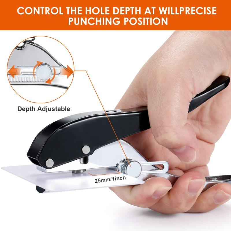 

Single Hole Punch Heavy Duty Hole Puncher Hole Edge Banding Punching Plier Handheld Punching Tool For Paper Cards Accessory