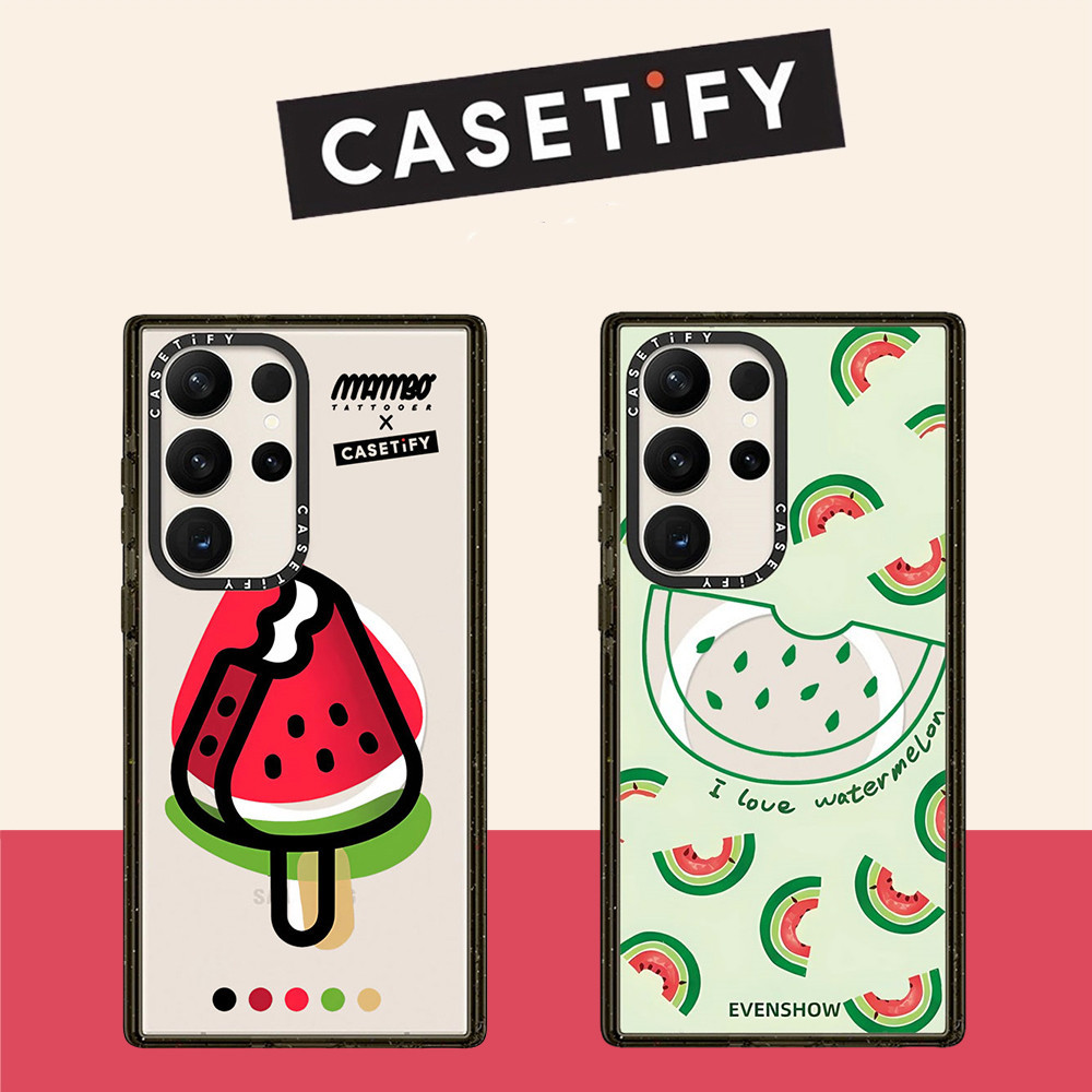 CASETIFY  with Box Magnetic Watermelon Ice Cream Acrylic Hard Samsung Case for Samsung Galaxy S23Ult