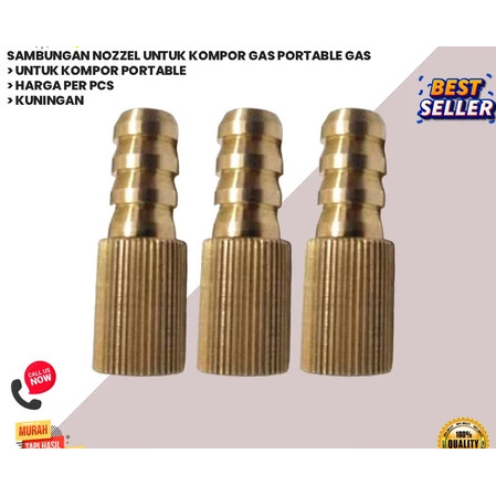 NEPEL SAMBUNGAN KOMPOR PORTABLE 2 IN 1 / NOZZLE KONEKTOR SERBAGUNA SAMBUNGAN SELANG UNTUK GAS 3 KG E