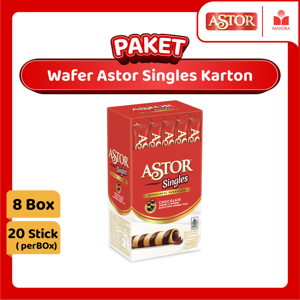 

Paket 1 Karton Wafer Astor Singles