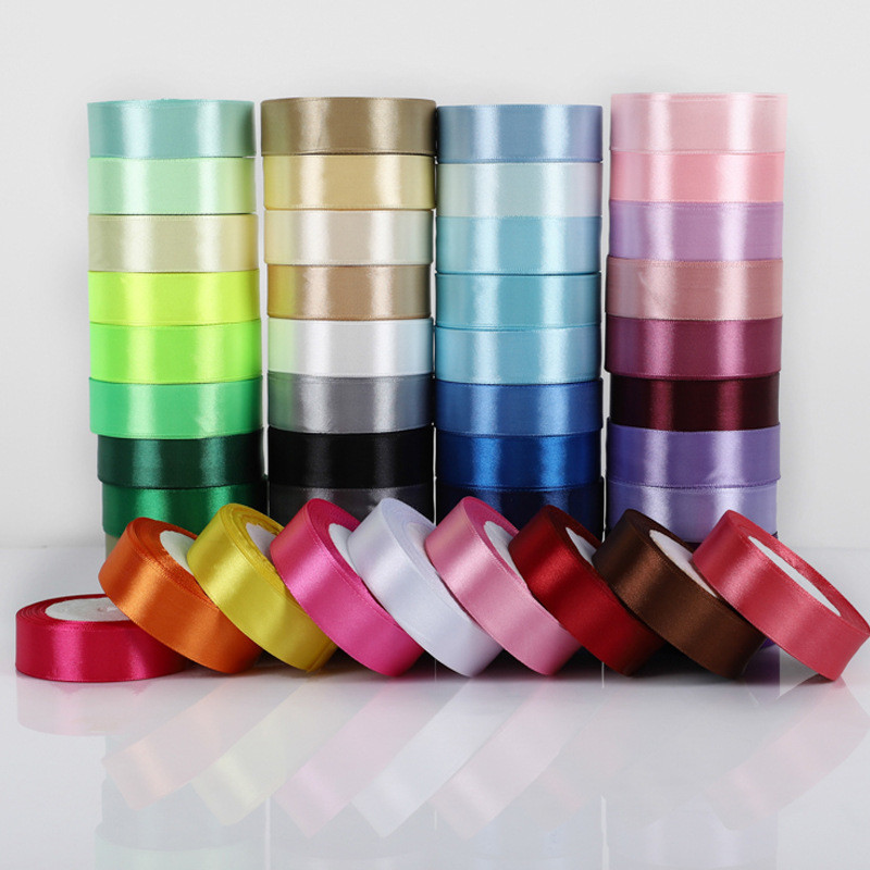 

25yards/roll 2cm Satin Ribbon for Gift Wrapping Bows Making Floral Bouquets DIY Wreaths Sewing Projects Wedding Party Decor